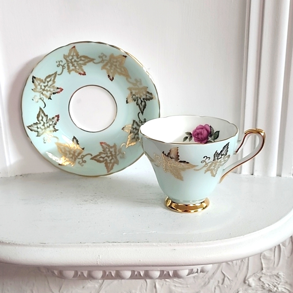 Beautiful Vintage Delphine English bone china tea set